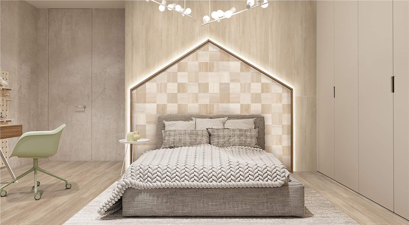 Фото в интерьере для спальни Marble Mosaic Cacao