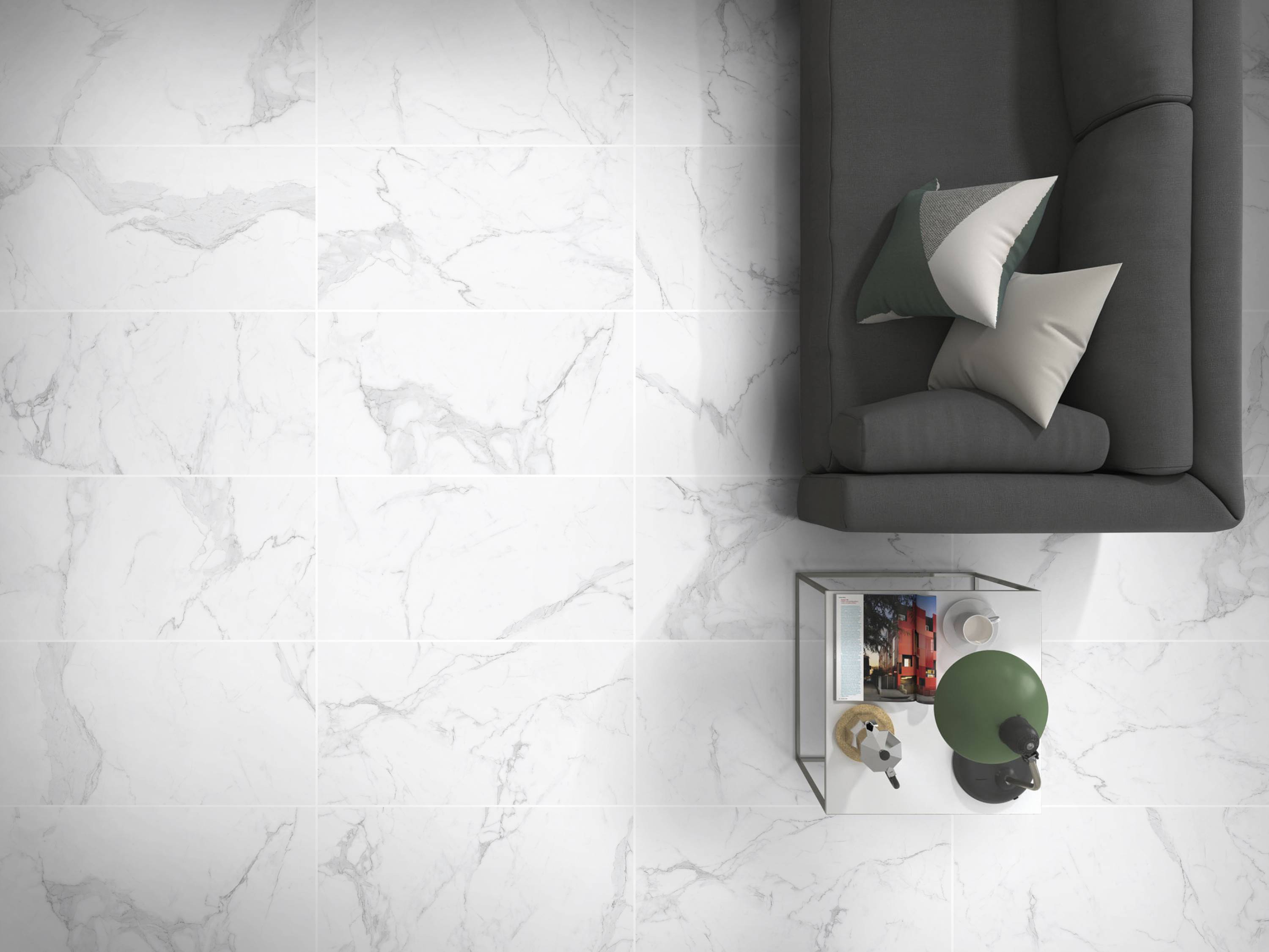 Фото в интерьере для гостиной Marble Mosaic Calacatta Deluxe