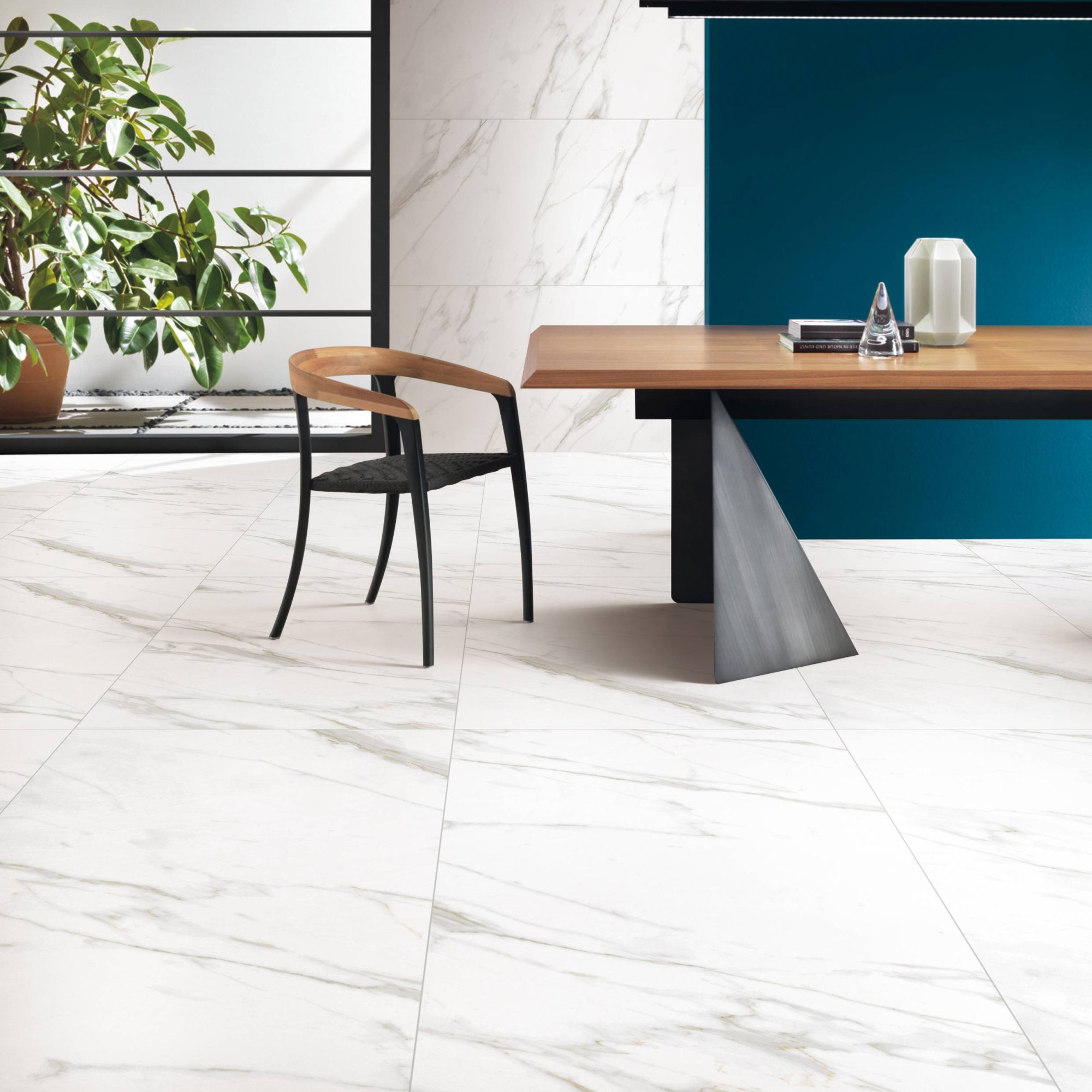 Фото в интерьере для офиса Marble Mosaic Calacatta White Gold