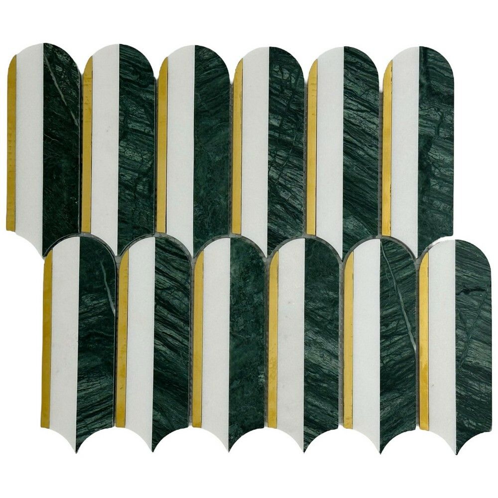 Керамическая Marble Mosaic Carpet Series Мозаика Piano Green 25,5х29,8