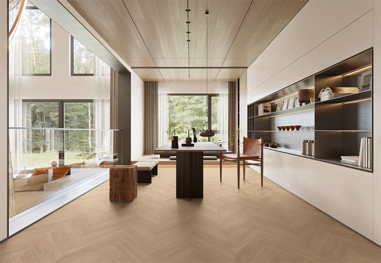Фото в интерьере для офиса Marble Mosaic Chevron Oak