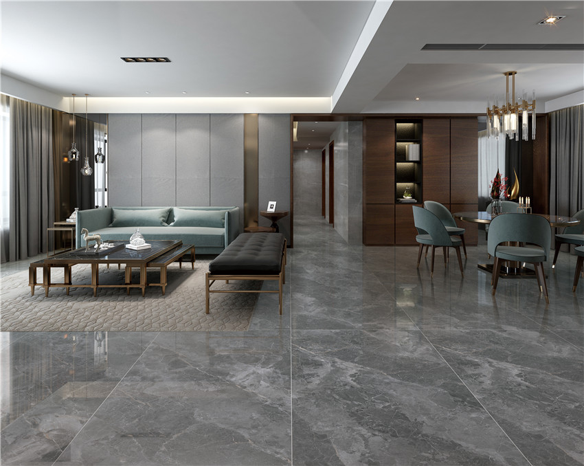 Фото в интерьере для гостиной Marble Mosaic Cosmo Grey
