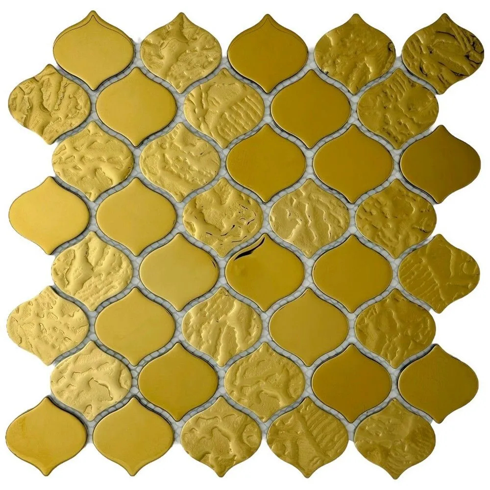 Керамическая Marble Mosaic Glass Мозаика Arabesco Gold 27,5х28
