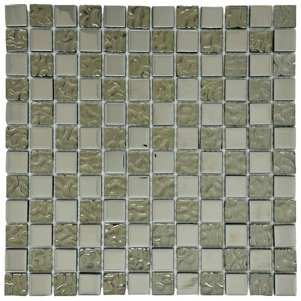 Керамическая Marble Mosaic Glass Мозаика Chic Silver 30х30