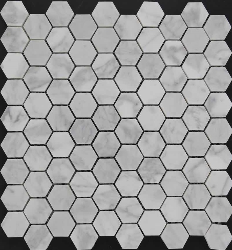 Керамическая Marble Mosaic Мозаика Hexagon Carrara Bianco 30х30