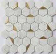 Керамическая Marble Mosaic Мозаика Hexagon Carrara Gold 29,8х30,5
