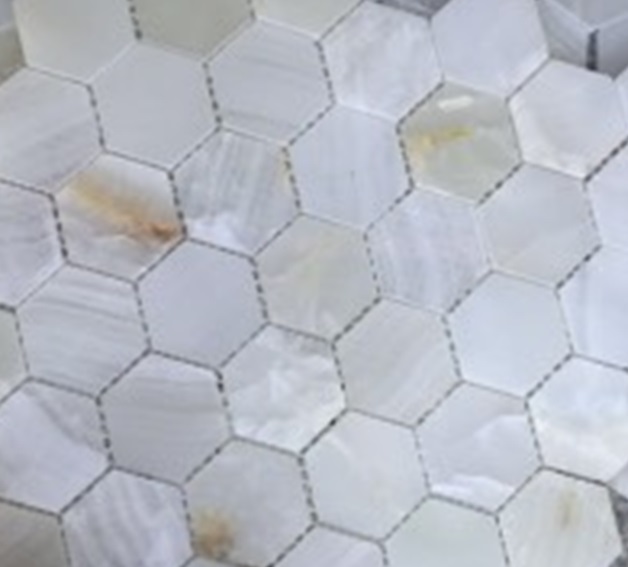 Керамическая Marble Mosaic Мозаика Hexagon Onyx White 30х30
