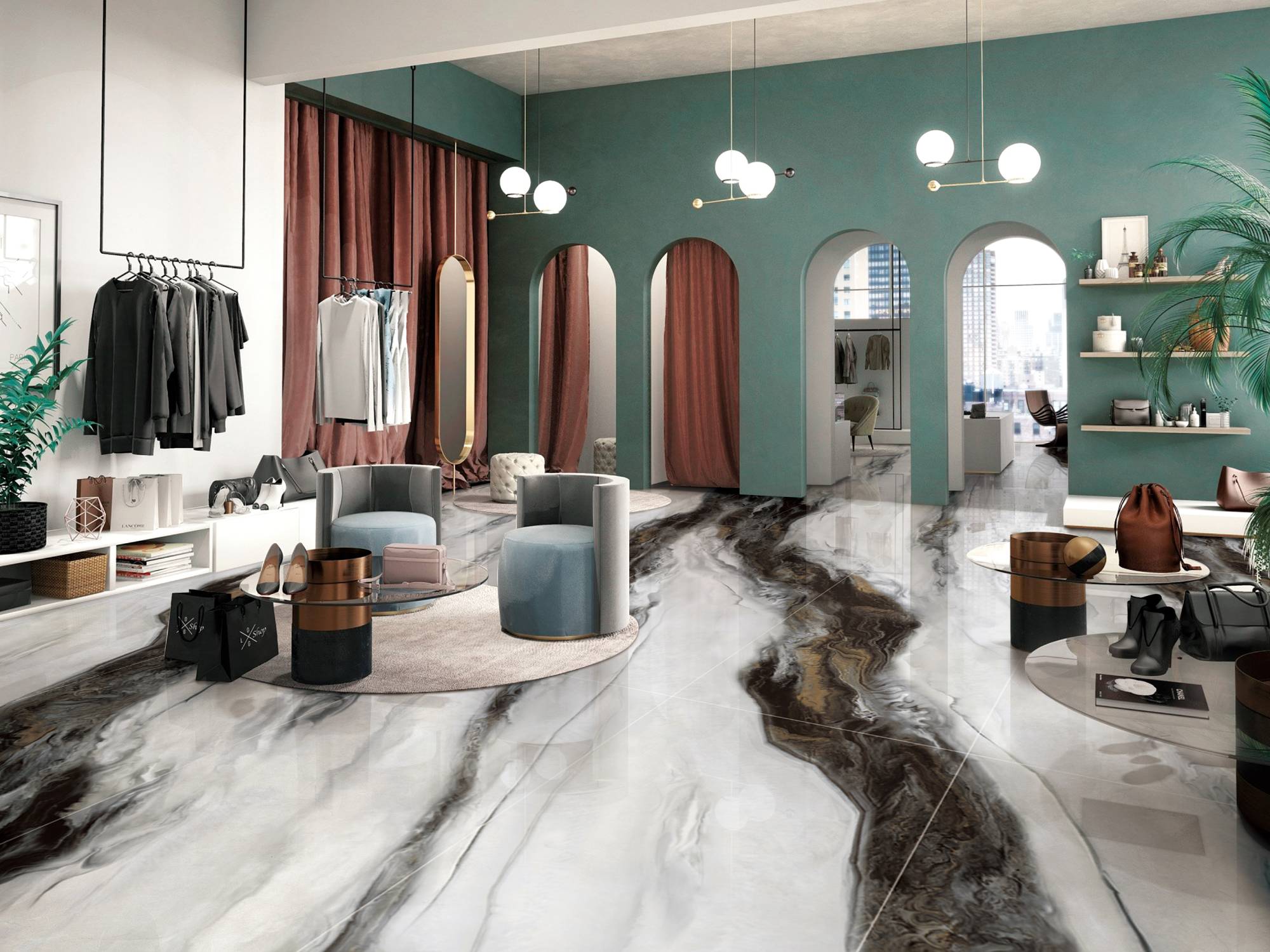 Фото в интерьере Marble Mosaic Magic Smoke