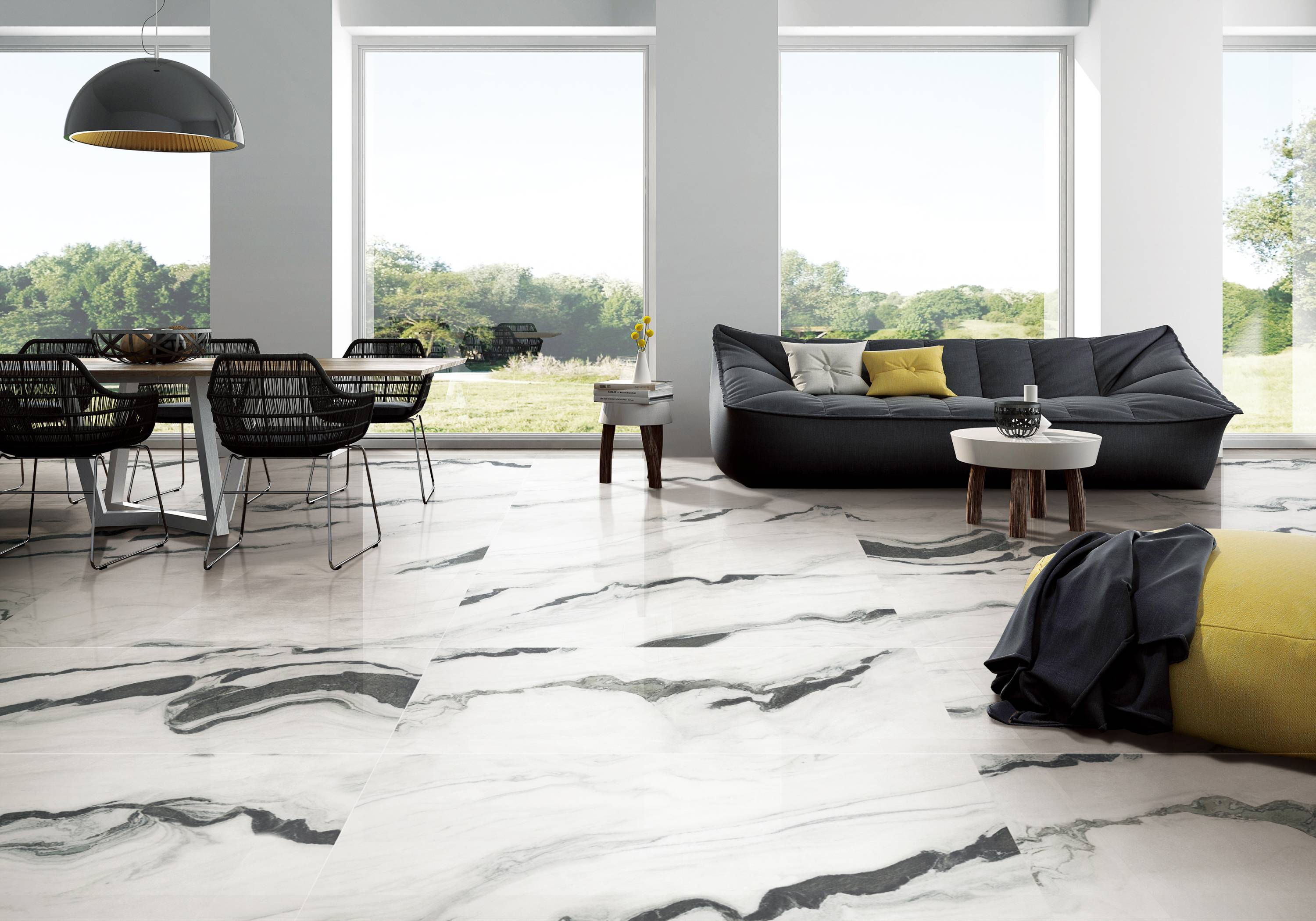 Фото в интерьере Marble Mosaic Panda White