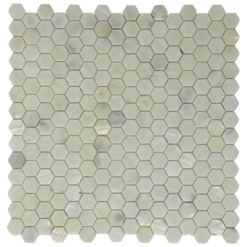 Керамическая Marble Mosaic Мозаика Hexagon White Shell 30,5х30,5
