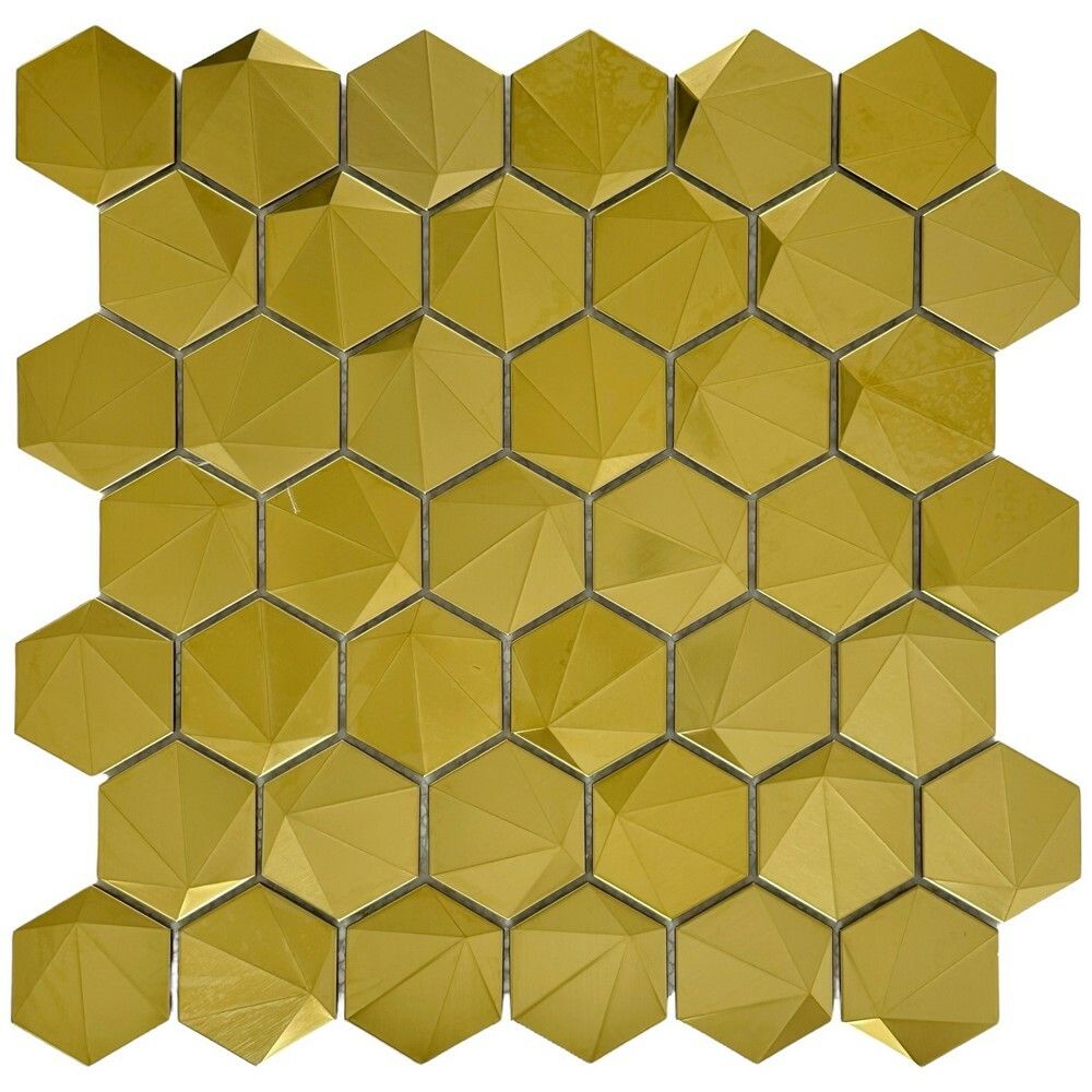 Керамическая Marble Mosaic Stainless Steel Мозаика Multishapes Hex 30,5х30,5
