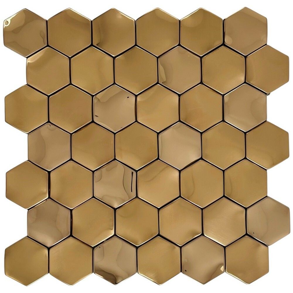 Керамическая Marble Mosaic Stainless Steel Мозаика Original Hex Cooper 30х30