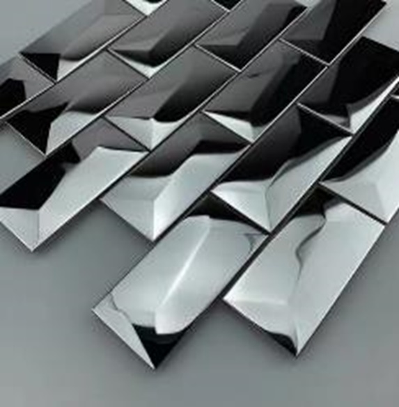 Керамическая Marble Mosaic Мозаика Stainless Steel Brick Metal 30х30