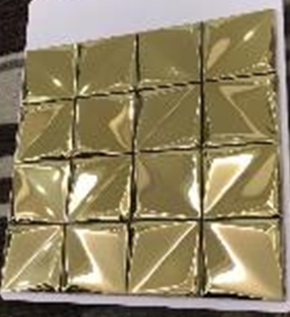 Керамическая Marble Mosaic Мозаика Stainless Steel Origami Gold 30х30