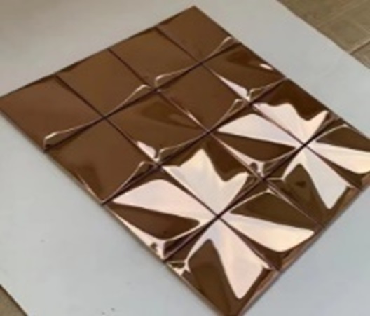 Керамическая Marble Mosaic Мозаика Stainless Steel Origami Rose 30х30