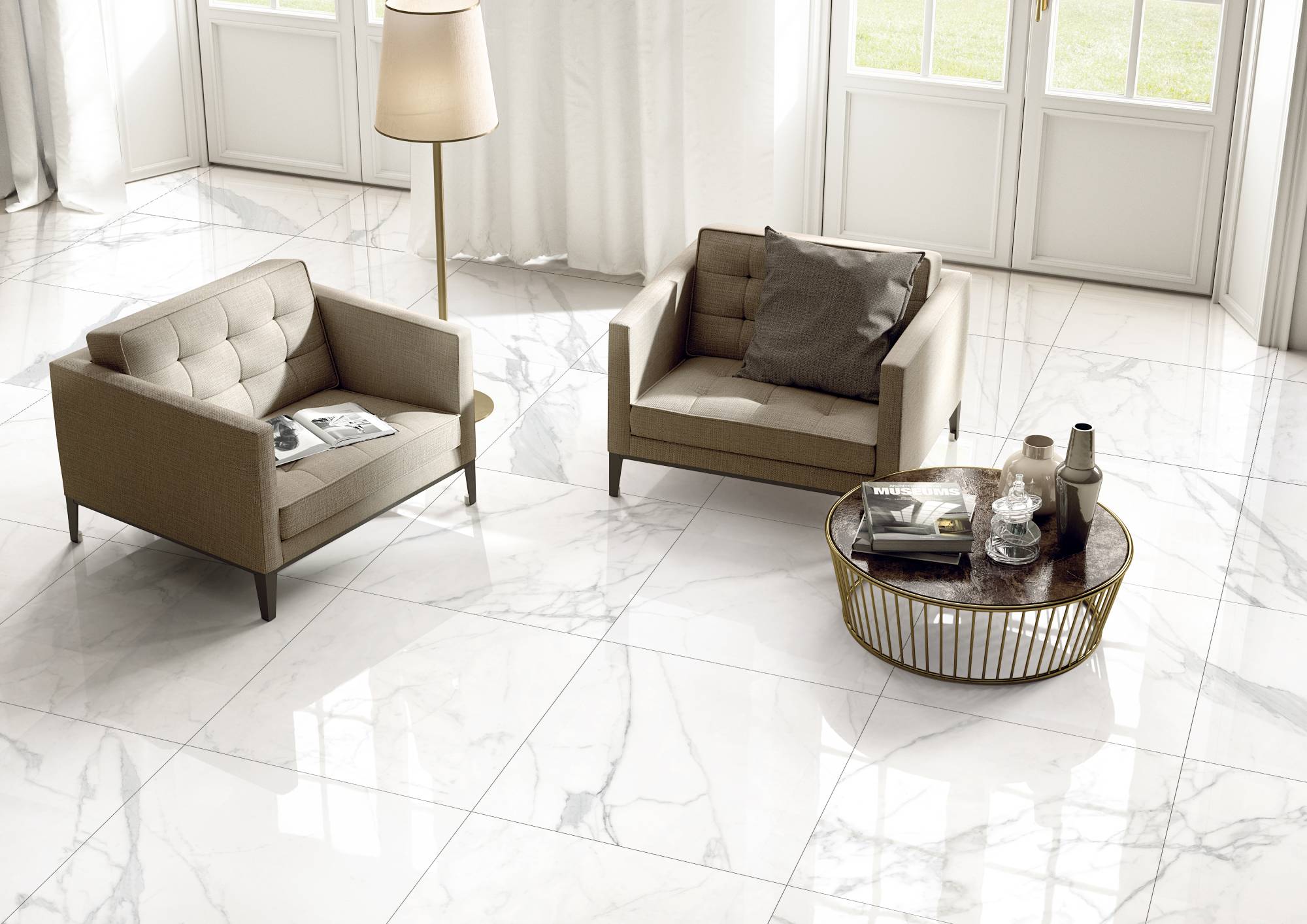 Фото в интерьере Marble Mosaic Statuario Bianco