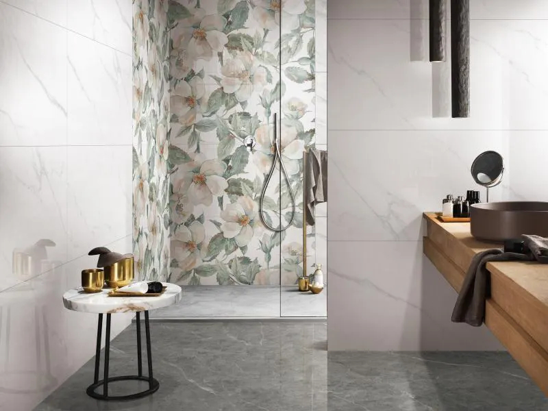 Фото в интерьере Marble Mosaic Statuario Slim