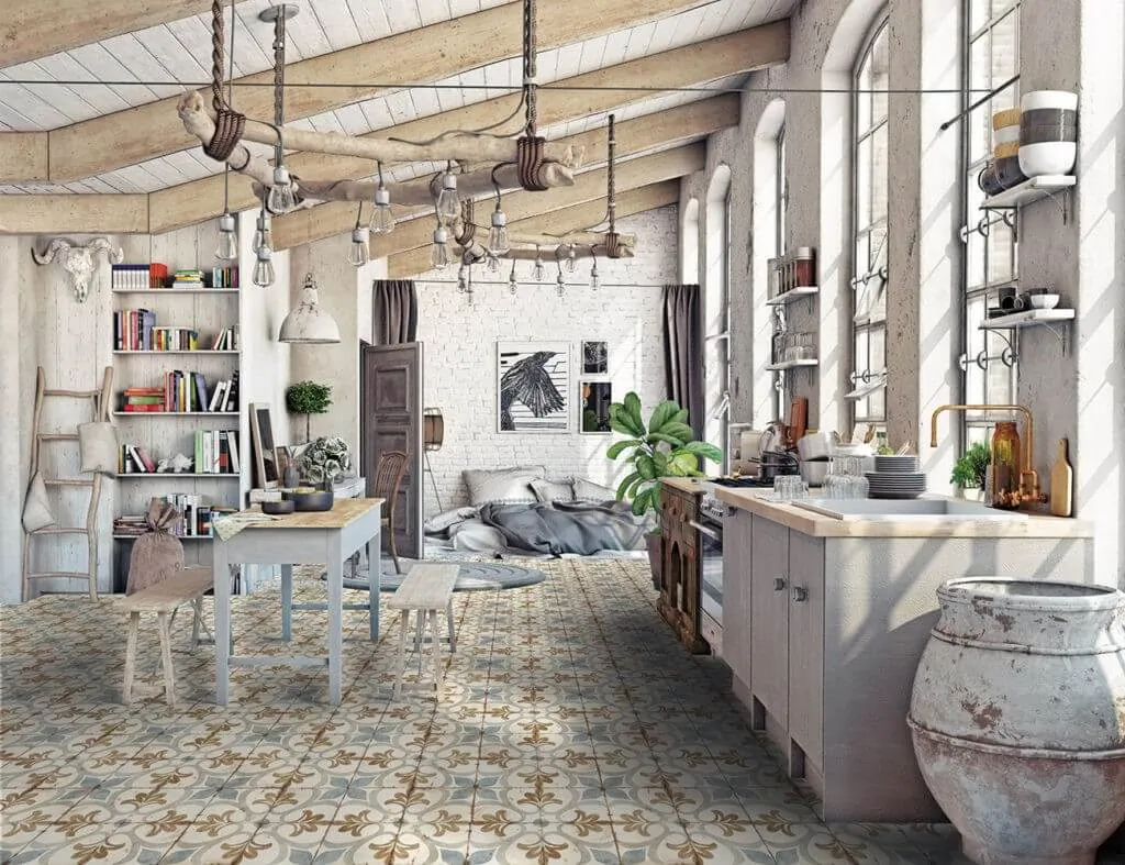 Фото в интерьере Nanda Tiles Loft Floor