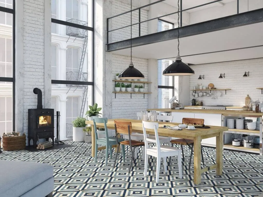 Фото в интерьере Nanda Tiles Loft Floor