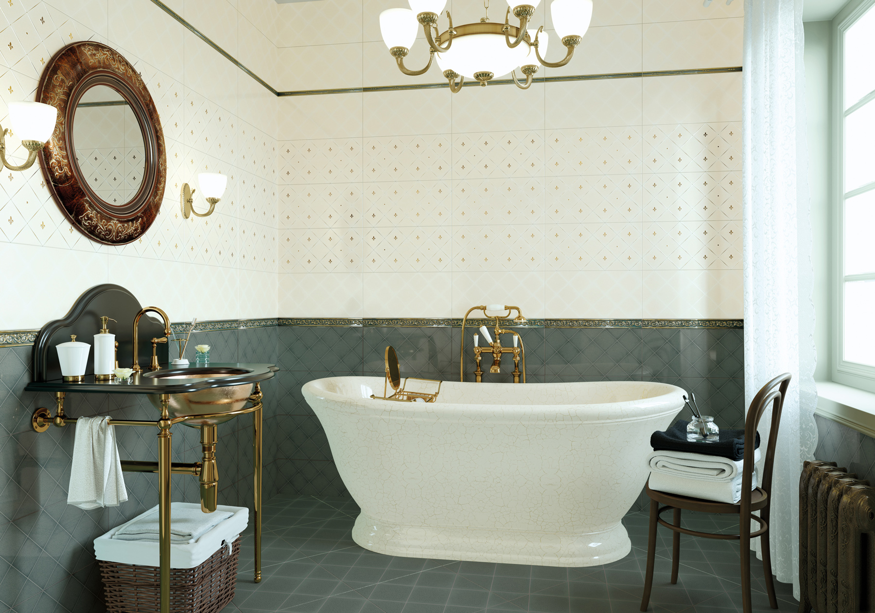 Фото в интерьере для ванной New Trend Adele Latte