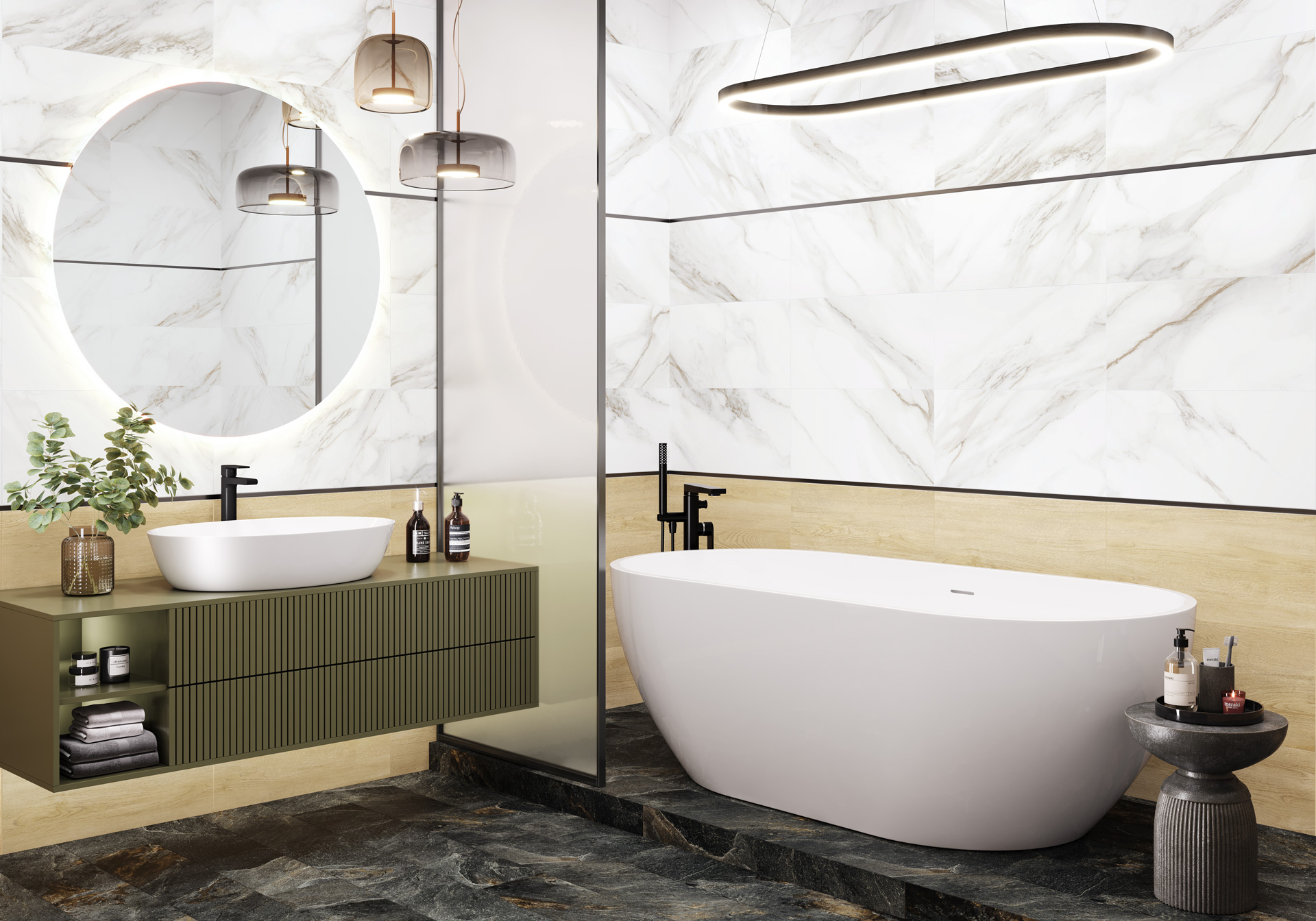 Фото в интерьере New Trend Calacatta Andrea