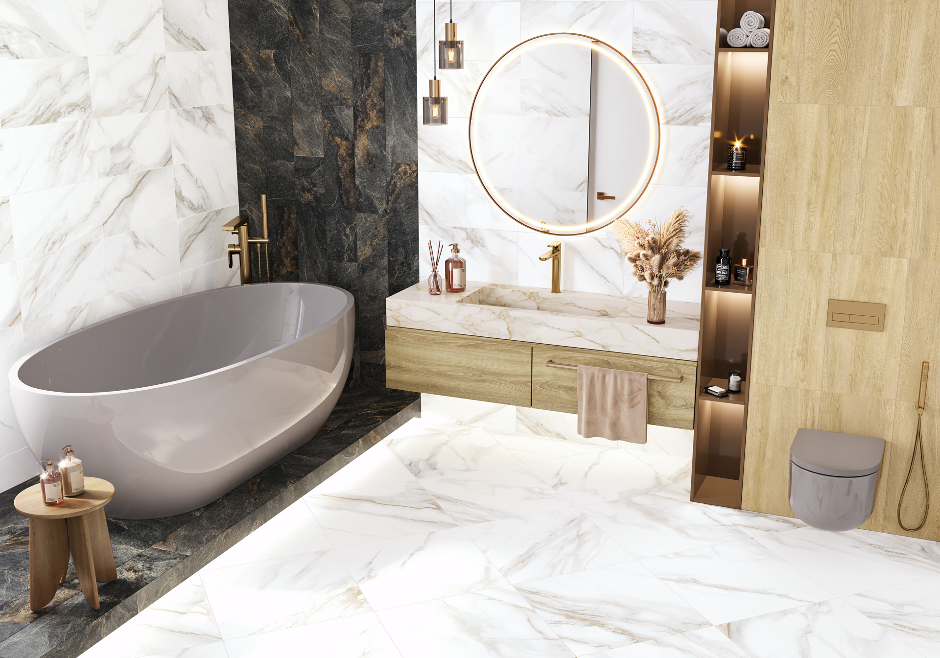Фото в интерьере New Trend Calacatta Andrea