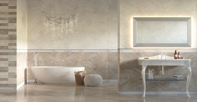 Фото в интерьере для ванной Novacera Marble Perla