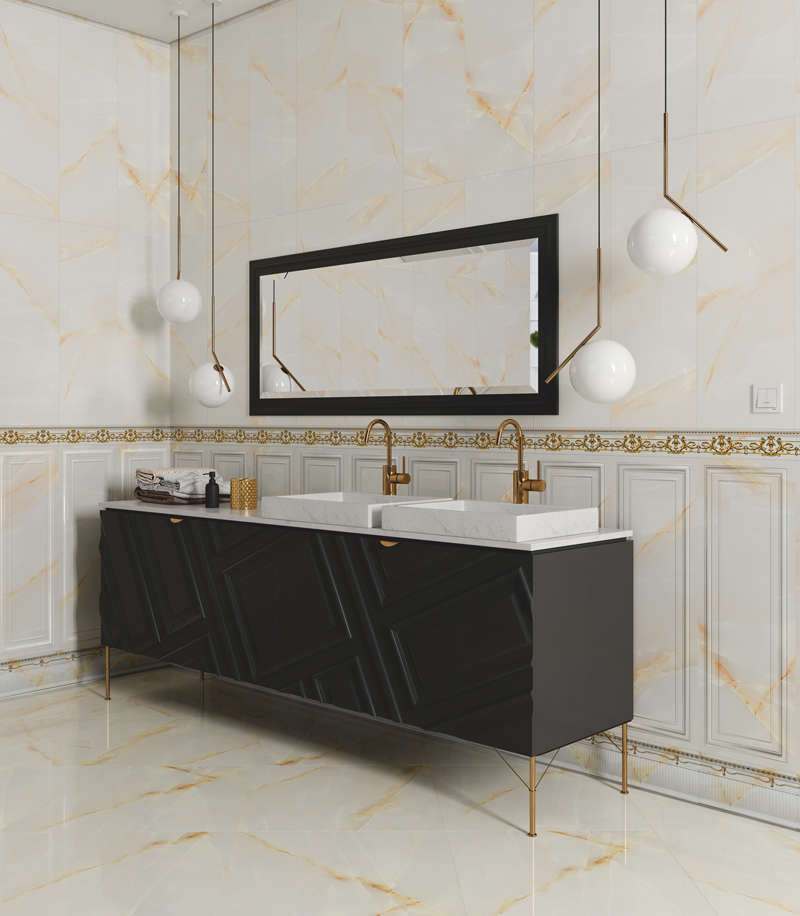 Фото в интерьере для ванной Novacera Royal Gold
