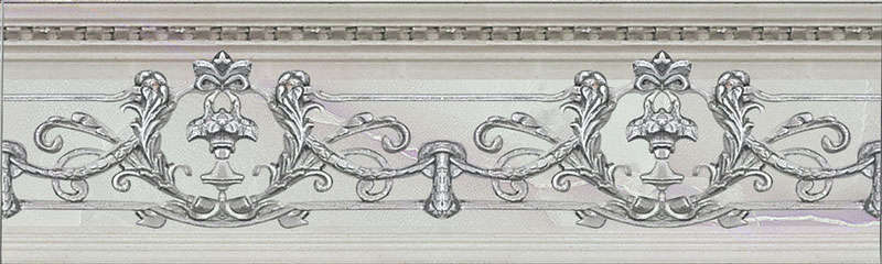Novacera Бордюр настенный Royal Silver Listello Ornato Silver 30x9