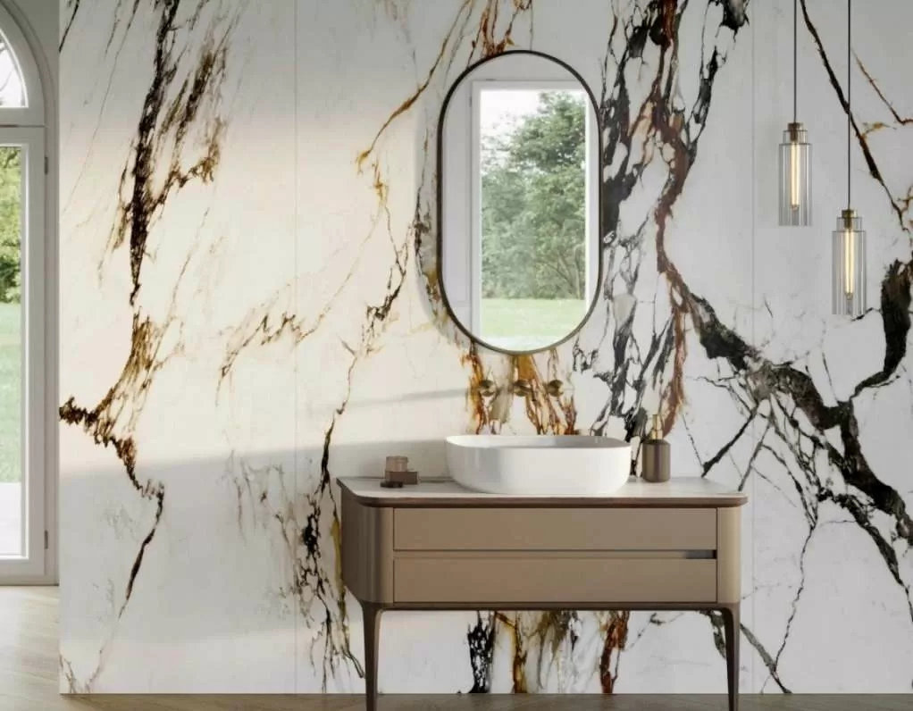 Фото в интерьере Porcelanosa  Xlight Paonazzo