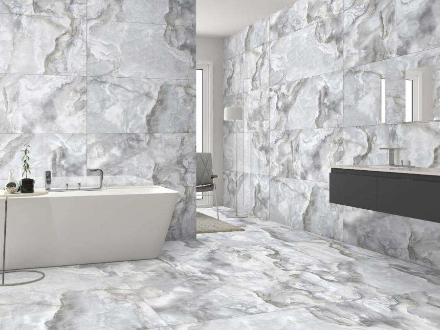 Фото в интерьере для ванной PrimaVera Керамогранит 120x60 Polished