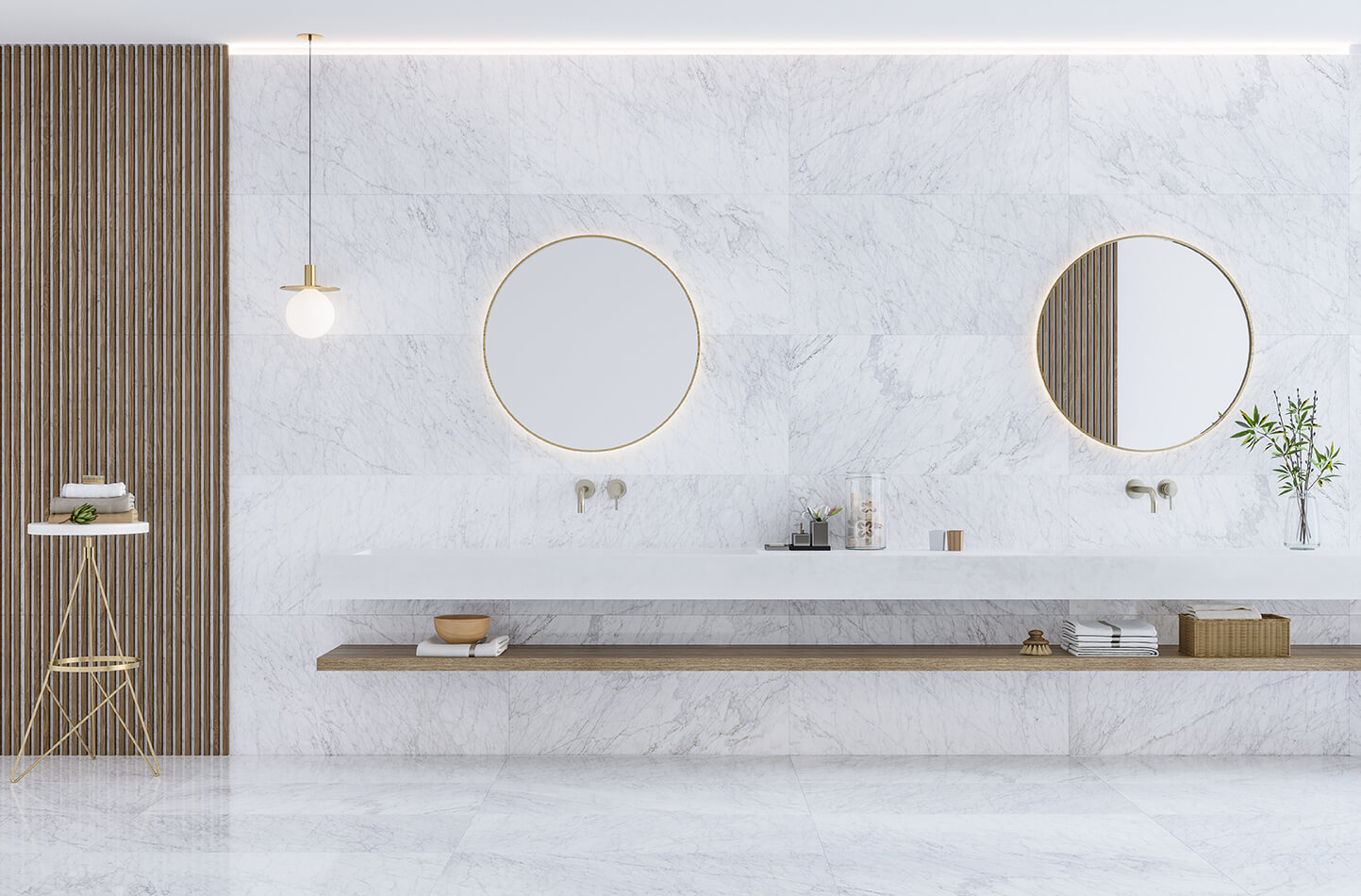 Фото в интерьере для ванной Qua Granite Carrara