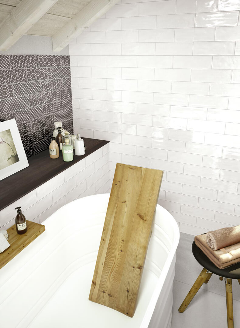 Фото в интерьере для ванной Ragno Brick Glossy