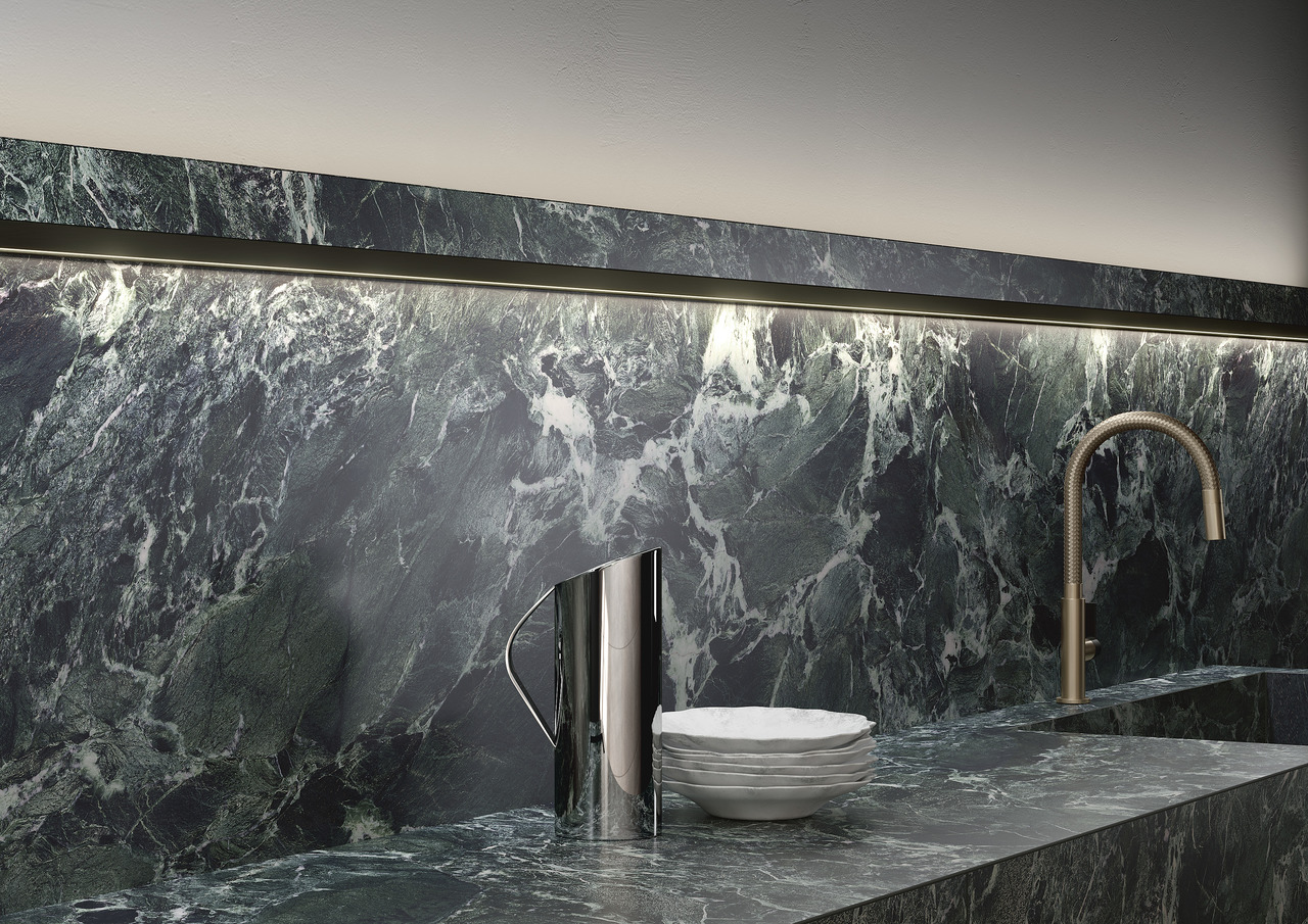 Полированный SapienStone Керамогранит Bianco Lasa Polished 12mm 75х320 — фото 3