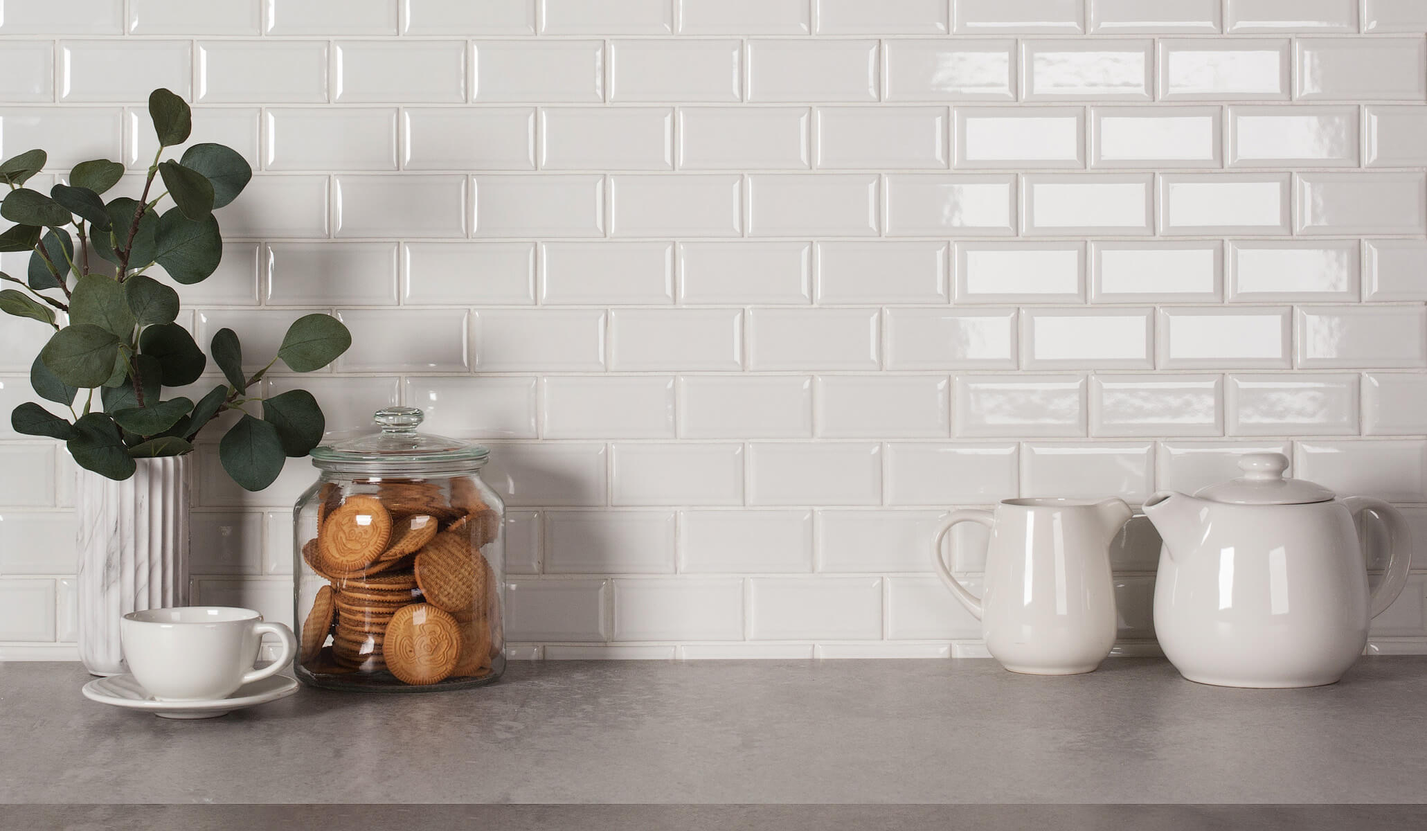Starmosaic Керамическая мозаика Metro White Glossy 45х95 (AM81945) 28,8х29,4 — фото 2