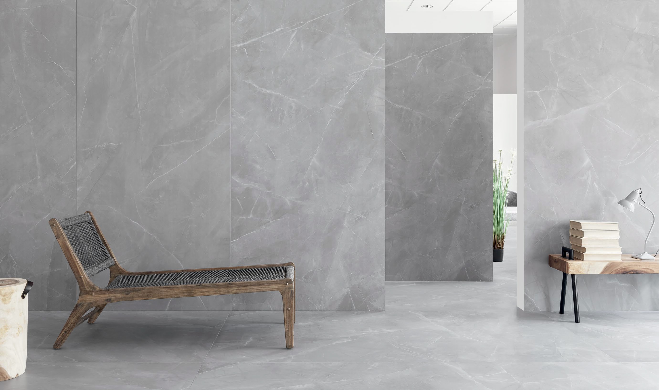 Фото в интерьере для ванной Tubadzin Monolith Grey Pulpis