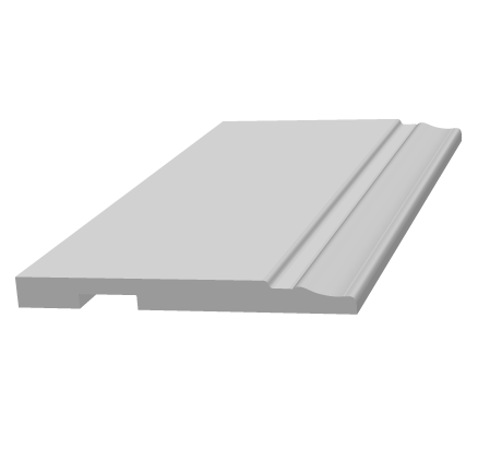 Плинтусы напольные Плинтусы Плинтус белый Ultrawood можно не красить Base 5214 p (2000 x 133 x 12 мм.) — фото 4