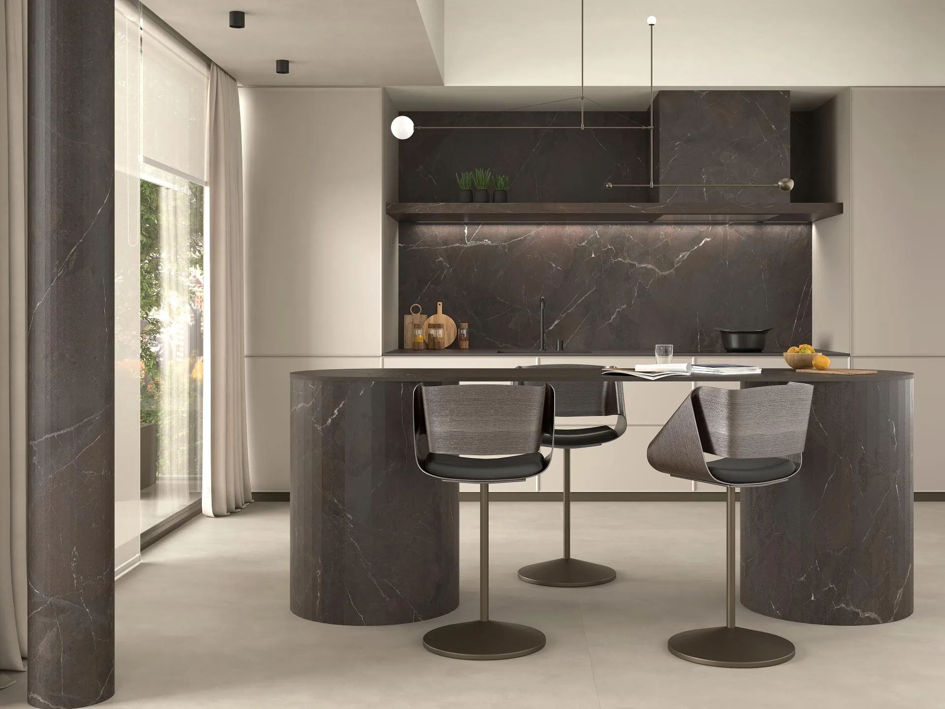 Фото в интерьере Urbatek Xlight Breccia Imperiale