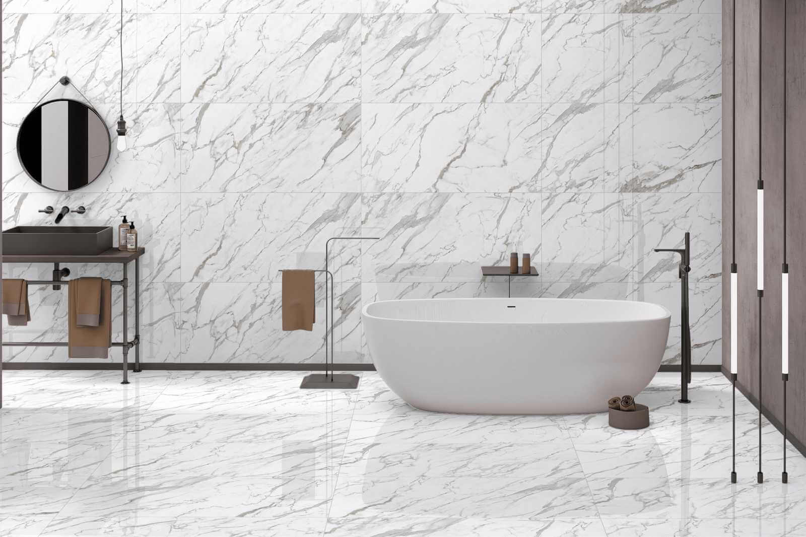 Фото в интерьере для ванной Velsaa Alpinus Statuario