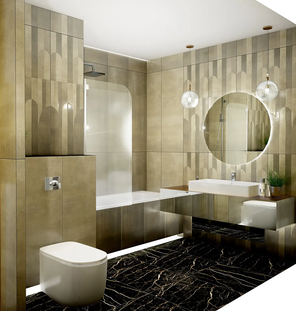 Фото в интерьере Villeroy Boch Villeroy Boch Arc Noir Villeroy Boch