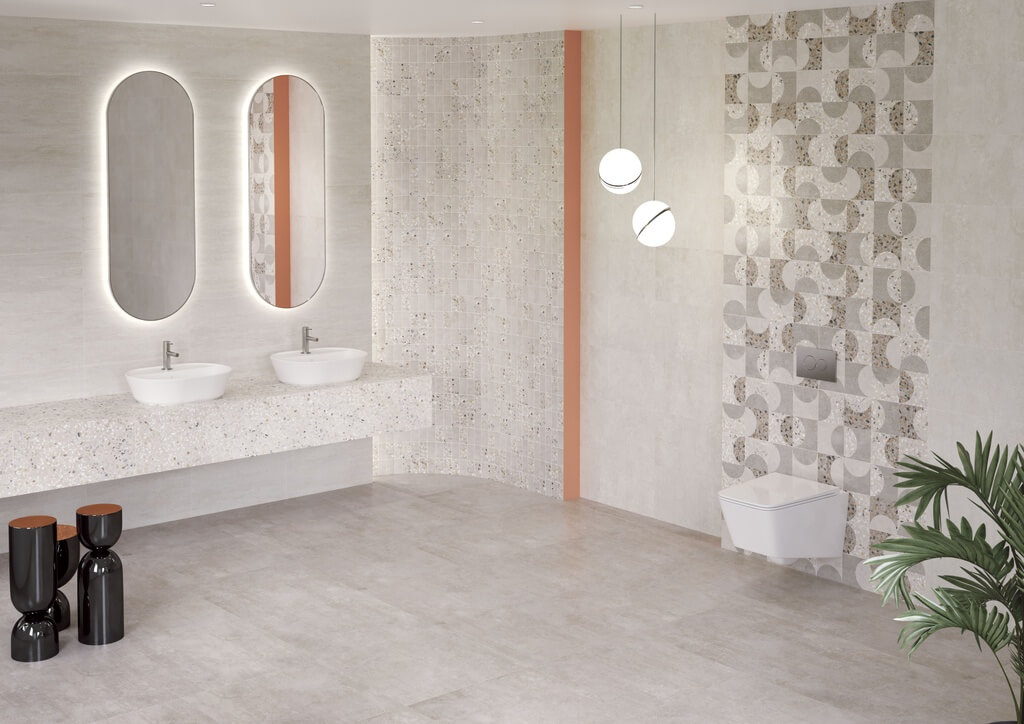 Фото в интерьере для ванной Vitra Beton-X