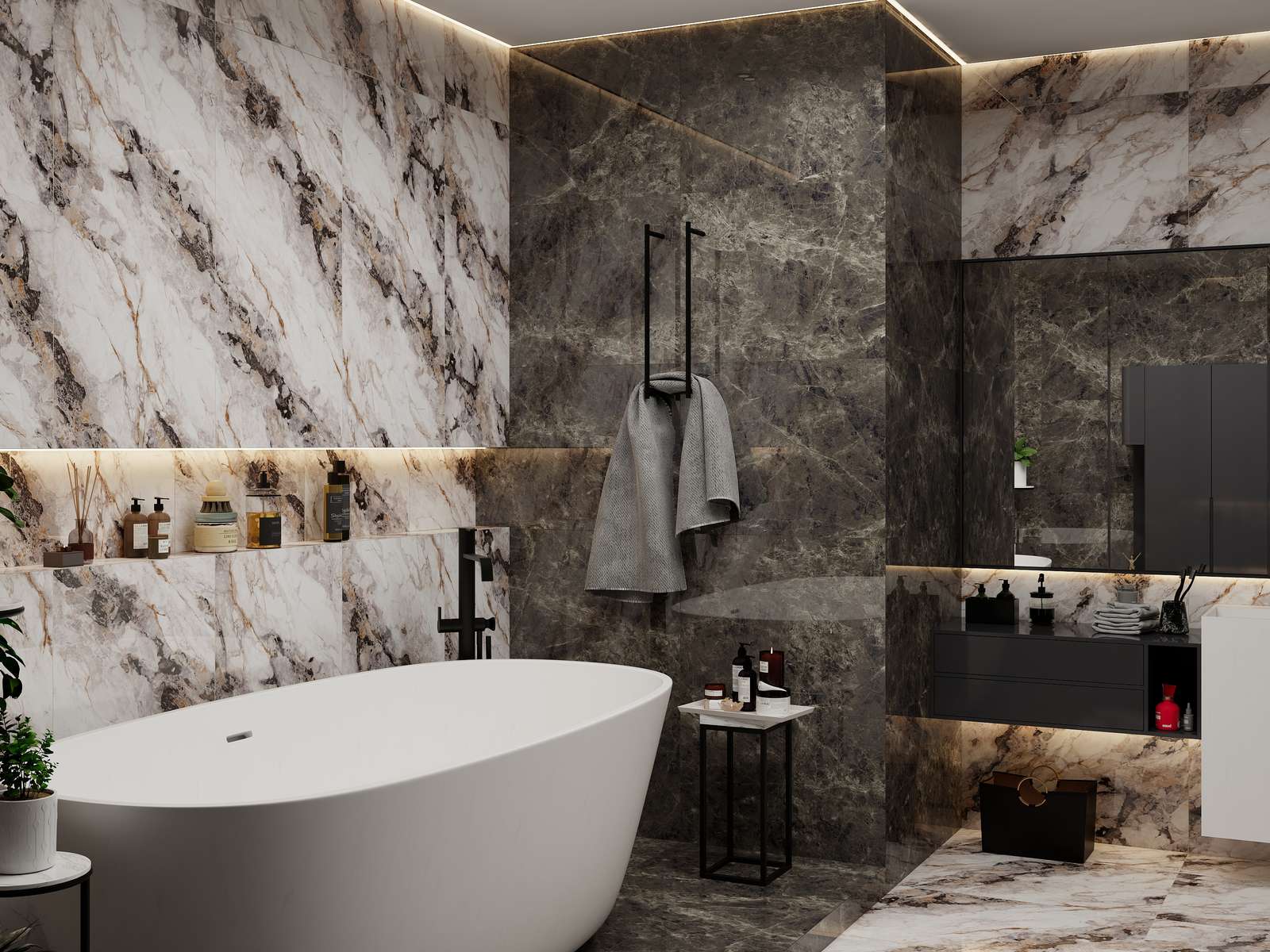 Фото в интерьере для ванной Zibo Fusure Pekin Marble
