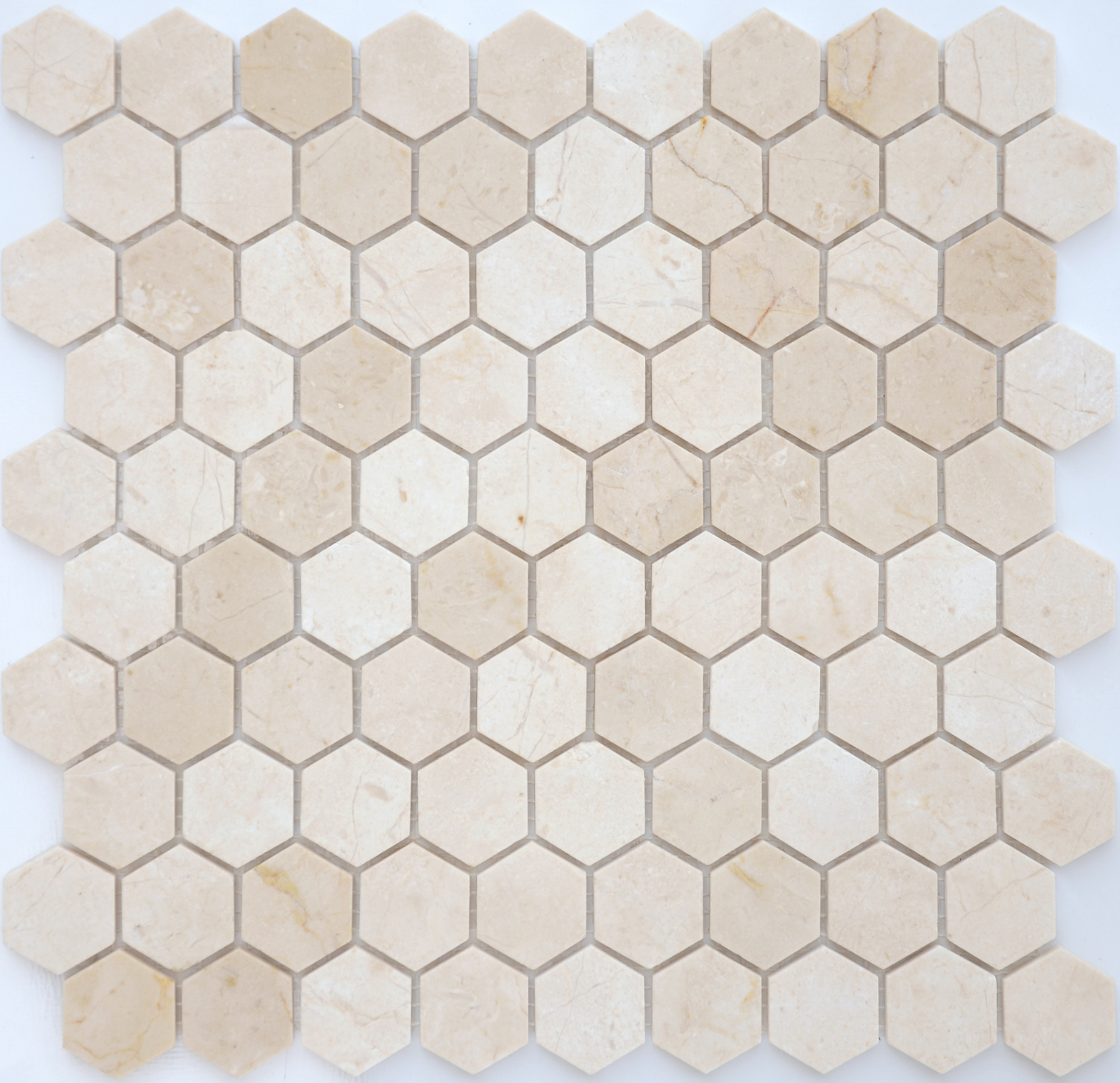 Каменная Leedo (Caramelle) Pietrine Hexagonal Crema Marfil MAT hex 18x30x6 — фото 2