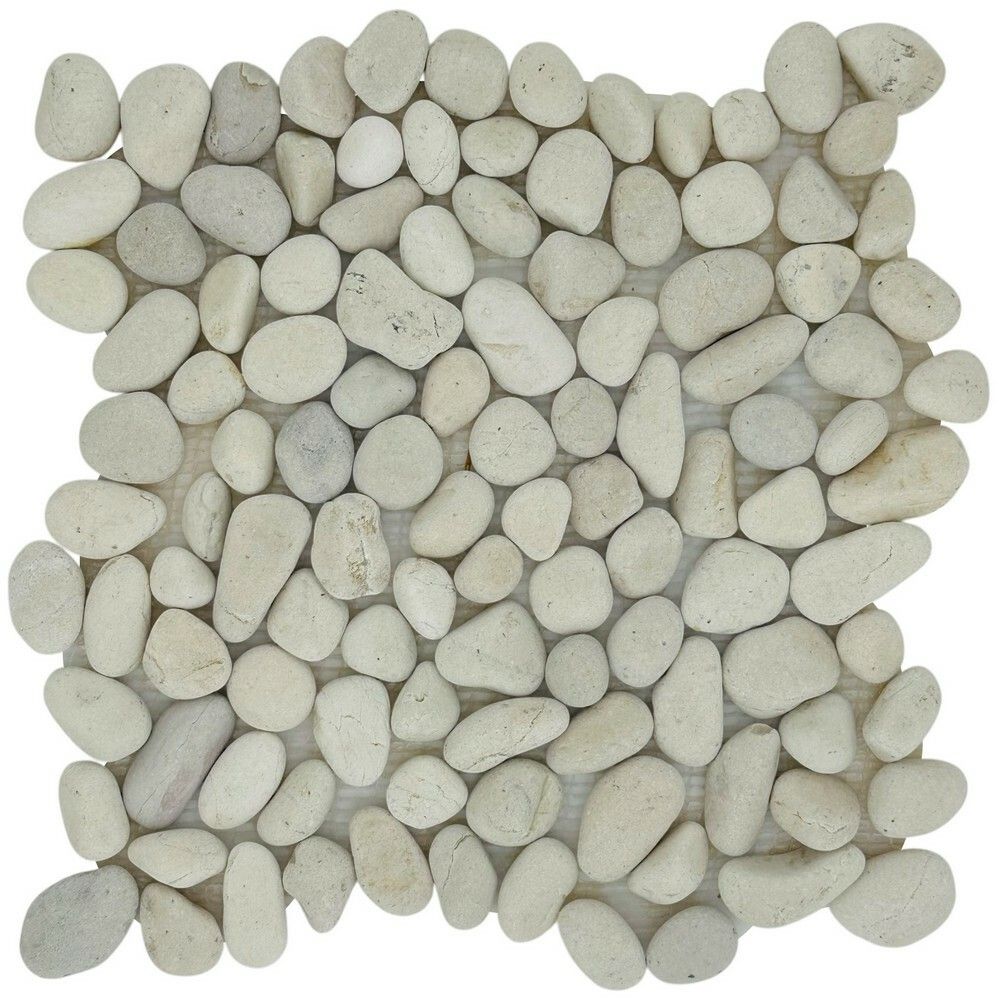 Керамическая Marble Mosaic Мозаика Pebbles White Stone Mat 30х30